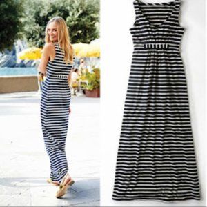 Boden Navy Stripe Jersey Maxi Dress 4R